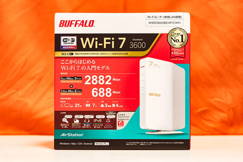 BUFFALO WSR3600BE4P の外箱