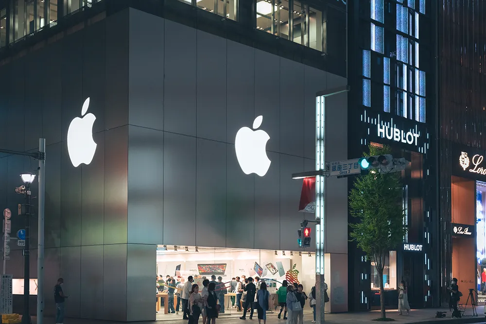 当時コロナ禍にあった Apple 銀座@サヱグサビルの閉店直前の様子