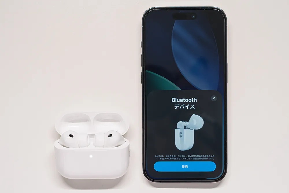 AirPods Pro 3 と iPhone 14 Pro とをペアリングした