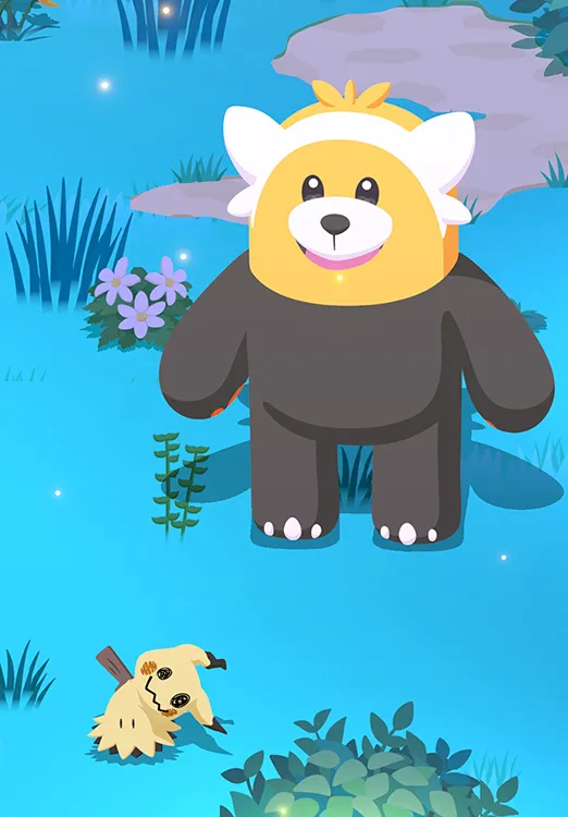 ミミッキュと色違いキテルグマの 2 ショット