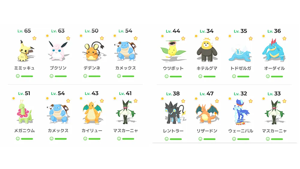 ミミッキュカンスト時点での一軍ポケモンラインナップ